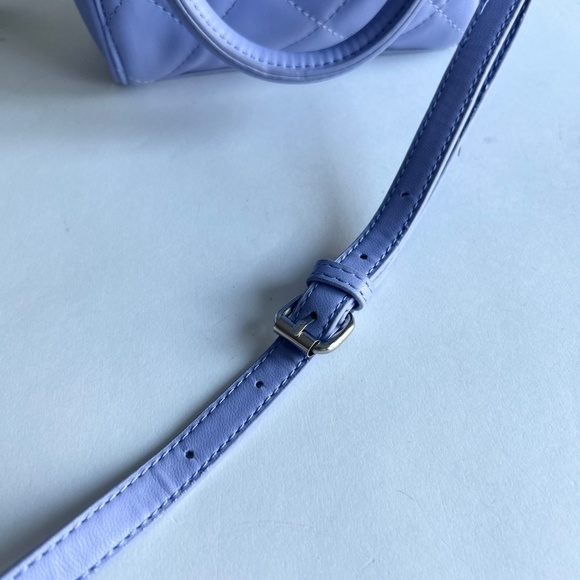 Steve Madden Lavender Polyurethane Quilted Leather Small Crossbody Shoulder Bag - Picture 2 of 15